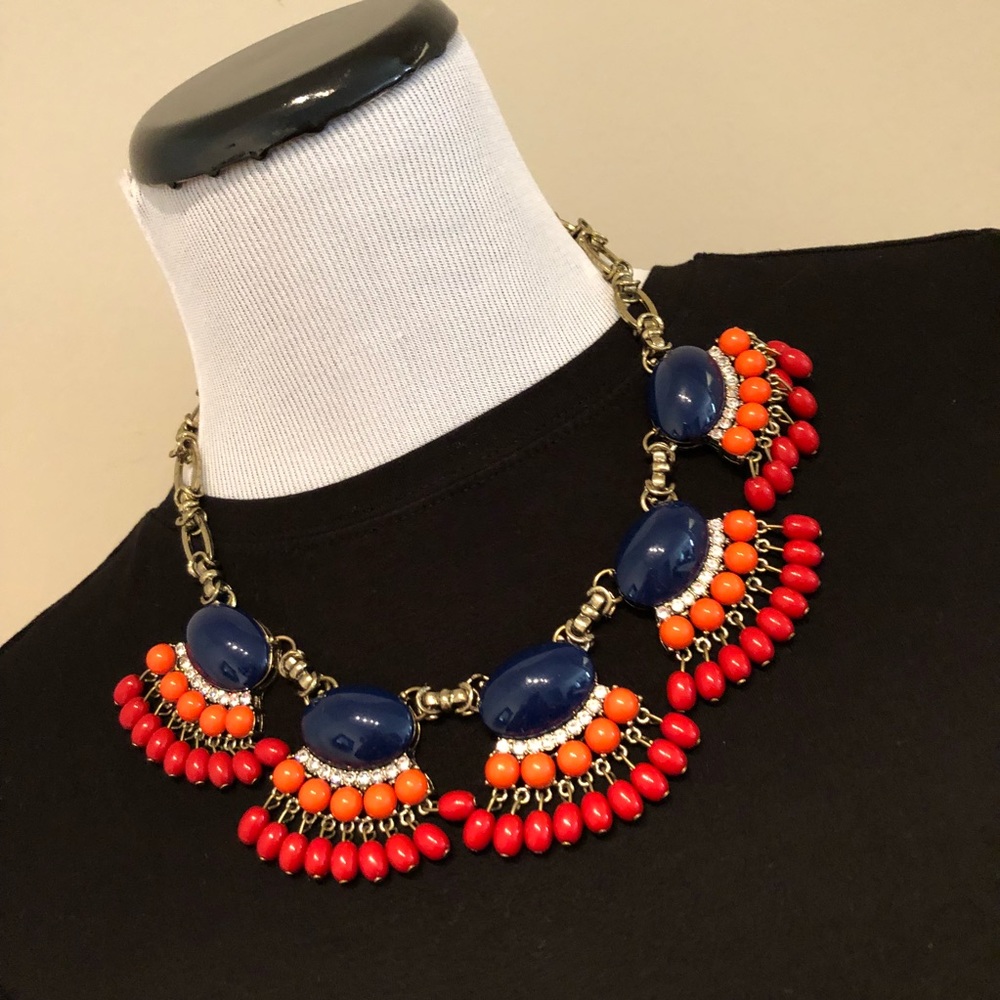 Statement Beads Crystal Necklace - image 1